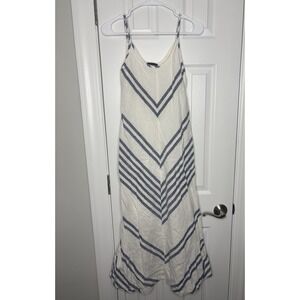 Fifteen Twenty Women's Sleeveless Striped Pattern Summer Dress Blue White‎ Sz XS